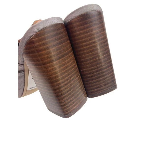 *Sam Edelman Yumi Bow Mule Heels Womens Sz 8 Gray Silver Girly Romantic Wedding - Picture 9 of 14